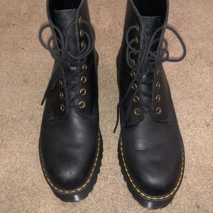 Dr Martens platform boots in black